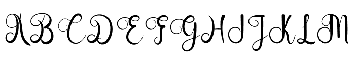 Upright Signature Font UPPERCASE
