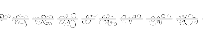 Utah Monogram Font LOWERCASE