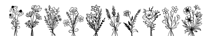 VARIOUS FLOWERS Font OTHER CHARS