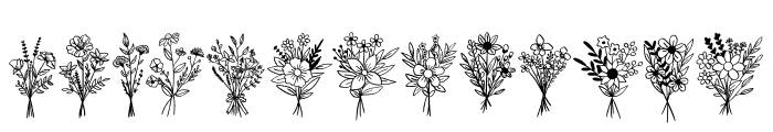 VARIOUS FLOWERS Font LOWERCASE