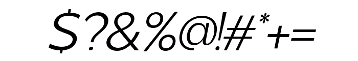 VERSATILE Light Italic Font OTHER CHARS
