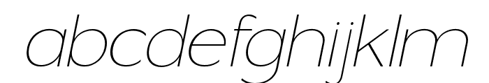 VERSATILE Thin Italic Font LOWERCASE