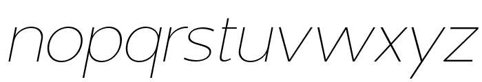 VERSATILE Thin Italic Font LOWERCASE