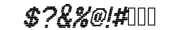 VHS Glitch 1 - Italic Font OTHER CHARS