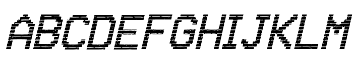 VHS Glitch 1 - Italic Font UPPERCASE