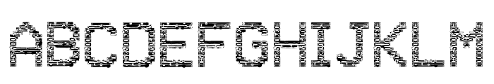 VHS Glitch 1 - Outlined Font UPPERCASE