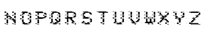 VHS Glitch 2 - Bits Font UPPERCASE