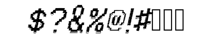 VHS Glitch 2 - Italic Font OTHER CHARS