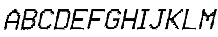 VHS Glitch 2 - Italic Font UPPERCASE