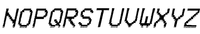 VHS Glitch 2 - Italic Font UPPERCASE