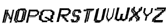 VHS Glitch 2 - Italic Font LOWERCASE