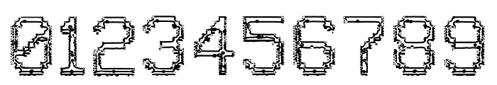 VHS Glitch 2 - Outlined Font OTHER CHARS