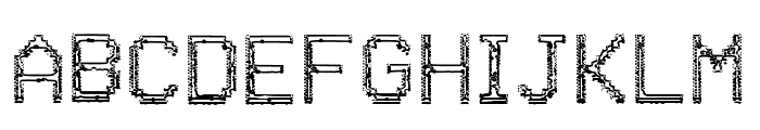 VHS Glitch 2 - Outlined Font UPPERCASE