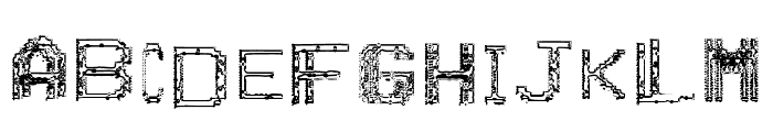 VHS Glitch 2 - Outlined Font LOWERCASE