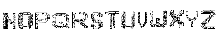 VHS Glitch 2 - Outlined Font LOWERCASE