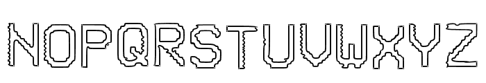 VHS Glitch 3 Outlined Font UPPERCASE