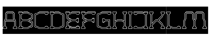 VIRTUAL GRAPHIC-Hollow-Inverse Font UPPERCASE