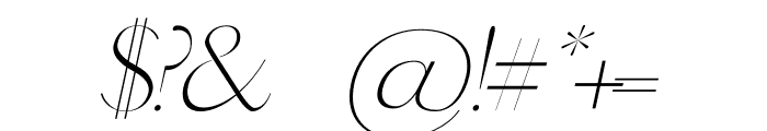 VOGUISH Thin Italic Font OTHER CHARS