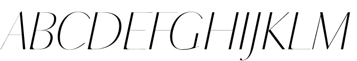 VOGUISH Thin Italic Font UPPERCASE