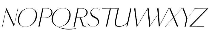 VOGUISH Thin Italic Font UPPERCASE