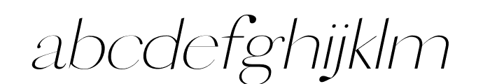 VOGUISH Thin Italic Font LOWERCASE