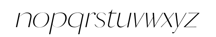VOGUISH Thin Italic Font LOWERCASE