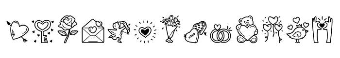 Valentine Doodle Font LOWERCASE