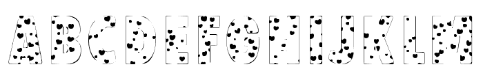 Valentine Font 1 Regular Font UPPERCASE