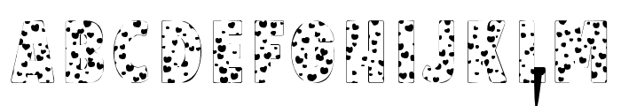 Valentine Font 3 Regular Font UPPERCASE