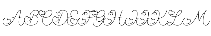 Valentine Heart Script Font UPPERCASE