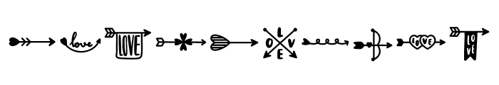 Valentine arrow Font OTHER CHARS