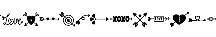 Valentine arrow Font UPPERCASE