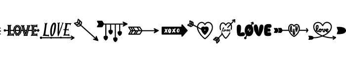 Valentine arrow Font UPPERCASE