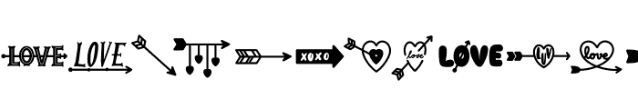 Valentine arrow Font LOWERCASE