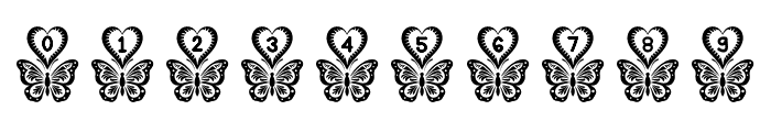 Valentine butterfly heart Reg Font OTHER CHARS
