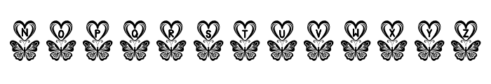 Valentine butterfly heart Reg Font LOWERCASE