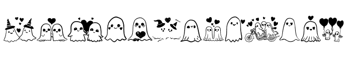 Valentine day Ghost Font LOWERCASE