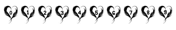 Valentine feather heart Regular Font OTHER CHARS