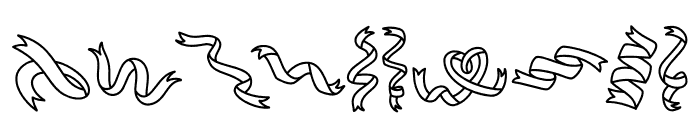 Valentine ribbon Font OTHER CHARS