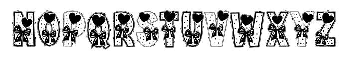 Valentines Cute Font UPPERCASE