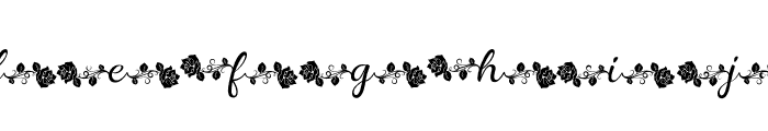 Valentines Rose Monogram Font LOWERCASE