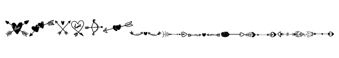 Valentines arrow Font UPPERCASE