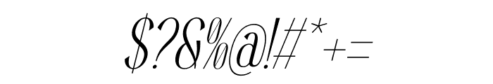 Valestra Italic Font OTHER CHARS