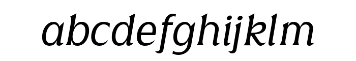 Valty-LightItalic Font LOWERCASE