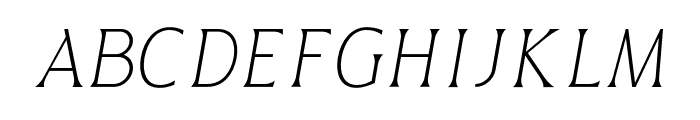 Valty-ThinItalic Font UPPERCASE