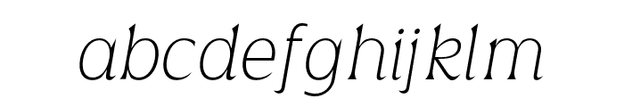 Valty-ThinItalic Font LOWERCASE