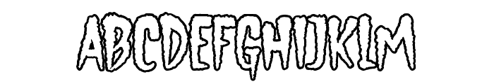 Vampire Hunters Normal Outline Font UPPERCASE