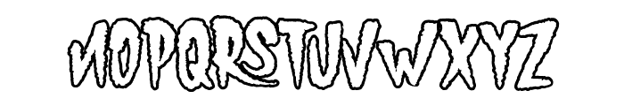 Vampire Hunters Normal Outline Font UPPERCASE