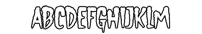 VampireHunters-NormalOutline Font UPPERCASE