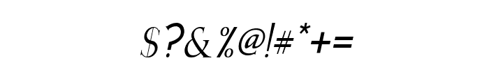 Vanera Italic Font OTHER CHARS